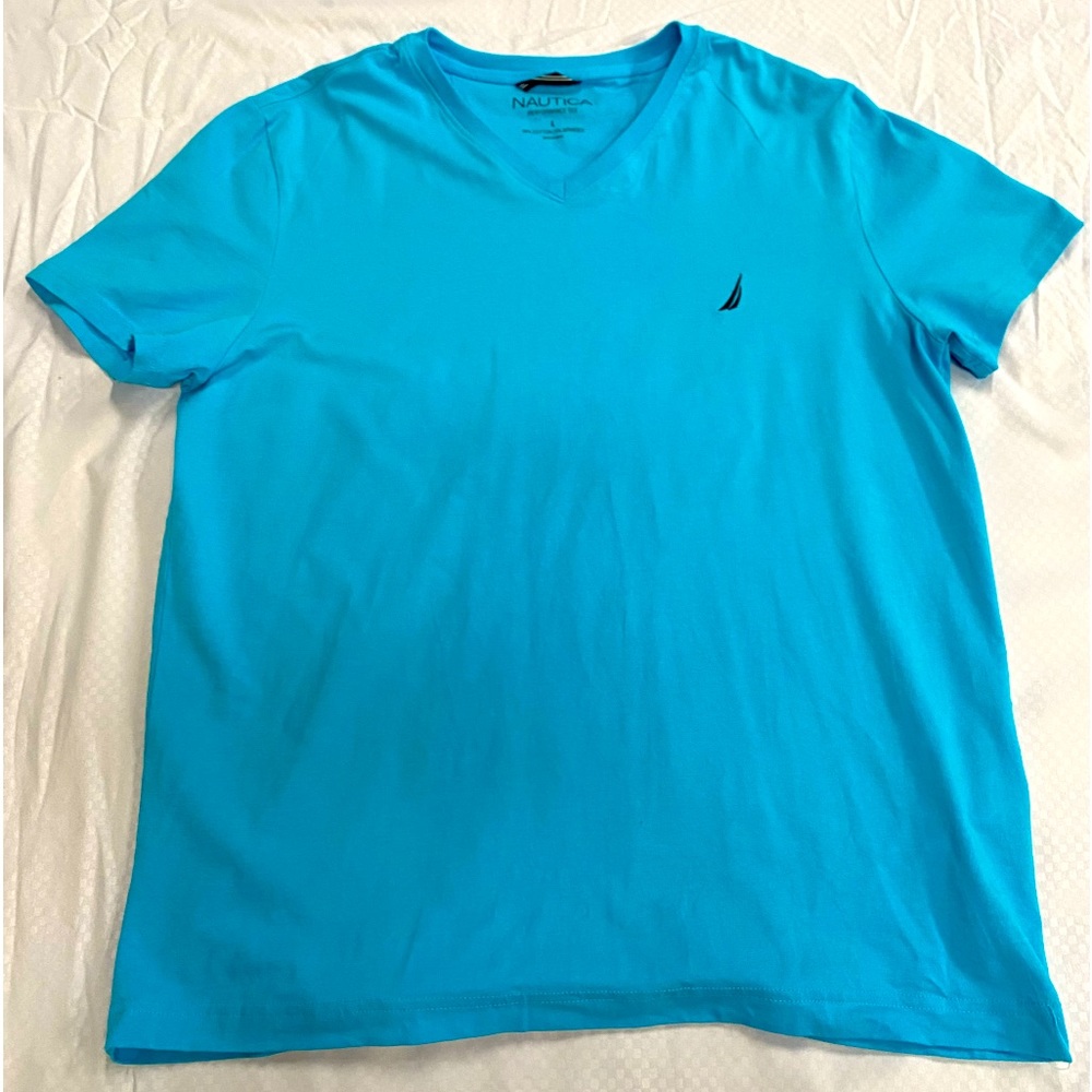 Blue V-neck T-Shirt